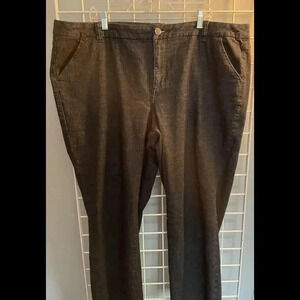 LANE BRYANT Sz 24 Mid Rise A-Line Trouser Denim Jean